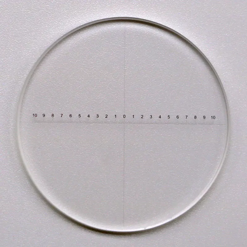 931 Division 0,1 mm Okular-Mikrometer, optisches Glas, Fadenkreuz-Lineal, Absehen für Mikroskop-Lehrlabor – Detail 1