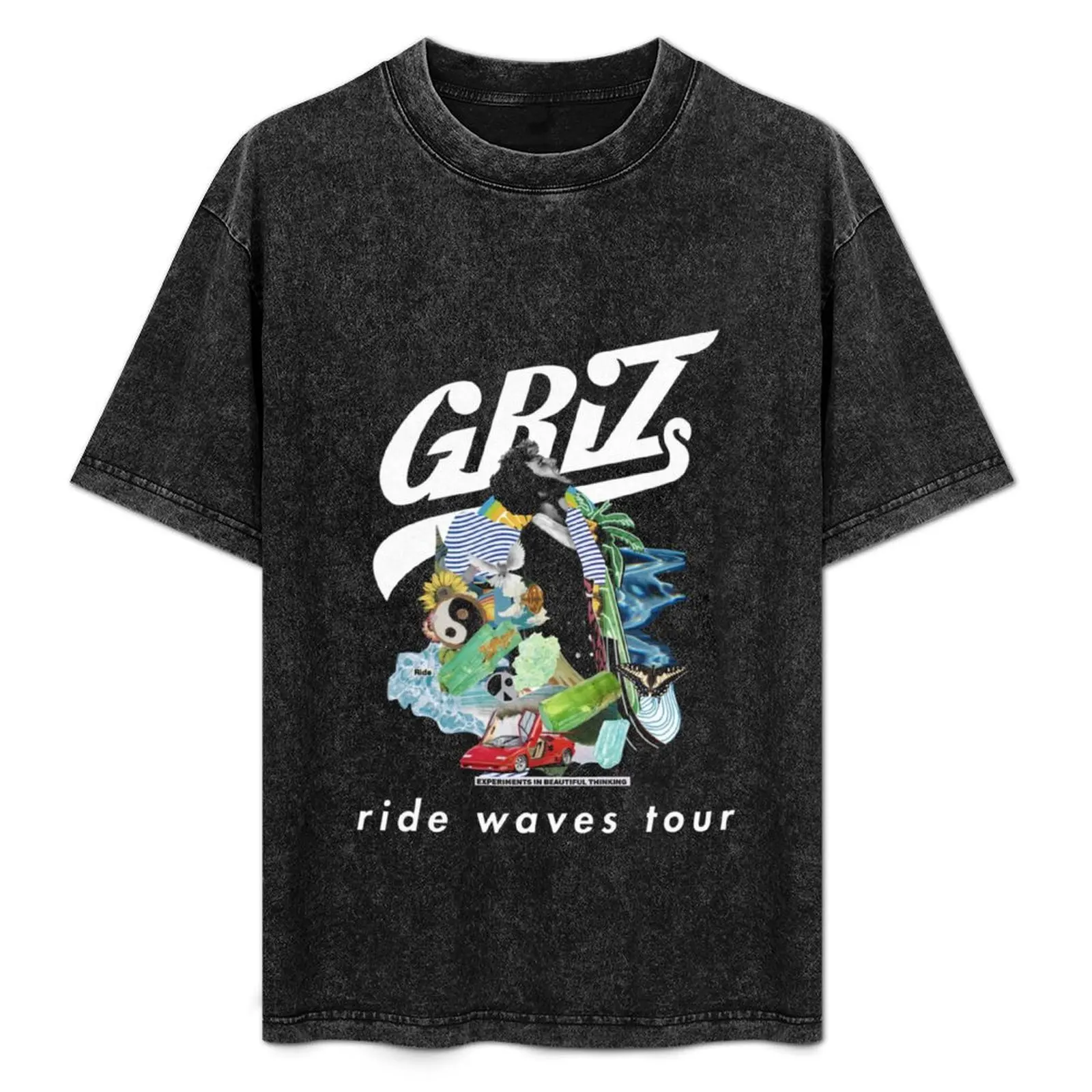 

Griz Ride Waves Tour 7 T-Shirt cotton t shirt pack funny t shirts dark humor t shirt for man shirts designer T-Shirt