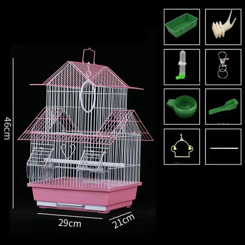 Parrot Bird Cage Parakeet Metal Birdhouse podnoszenie klatka hodowlana ptasie gniazdo gołębi dostaw fabrycznie sprzedawane