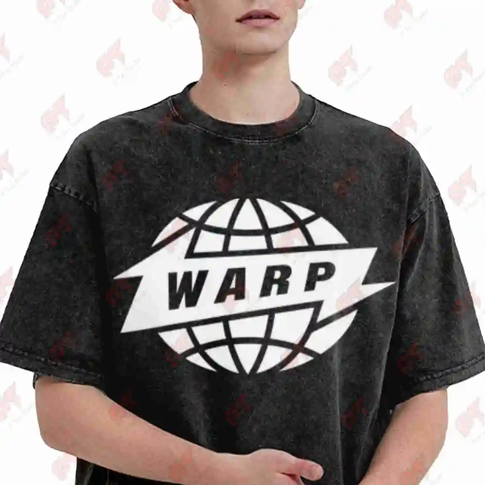 Warp Records Vintage Washed Tee Pure Cotton T-Shirt