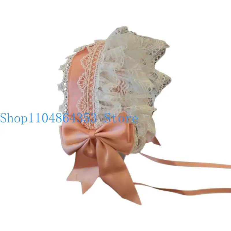 652F Headband Ruffled Lace Bowknot Hair Band Jewelry for Stage and Party Wear