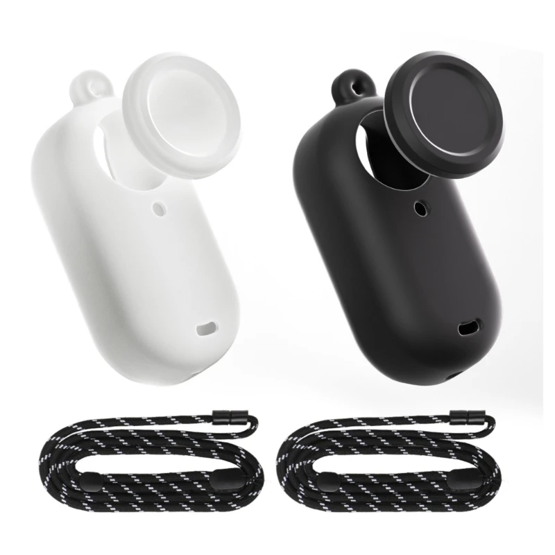 

3pcs Silicone Case Protective Cover Lens Guard with Lanyard Rope for 360 GO 3S