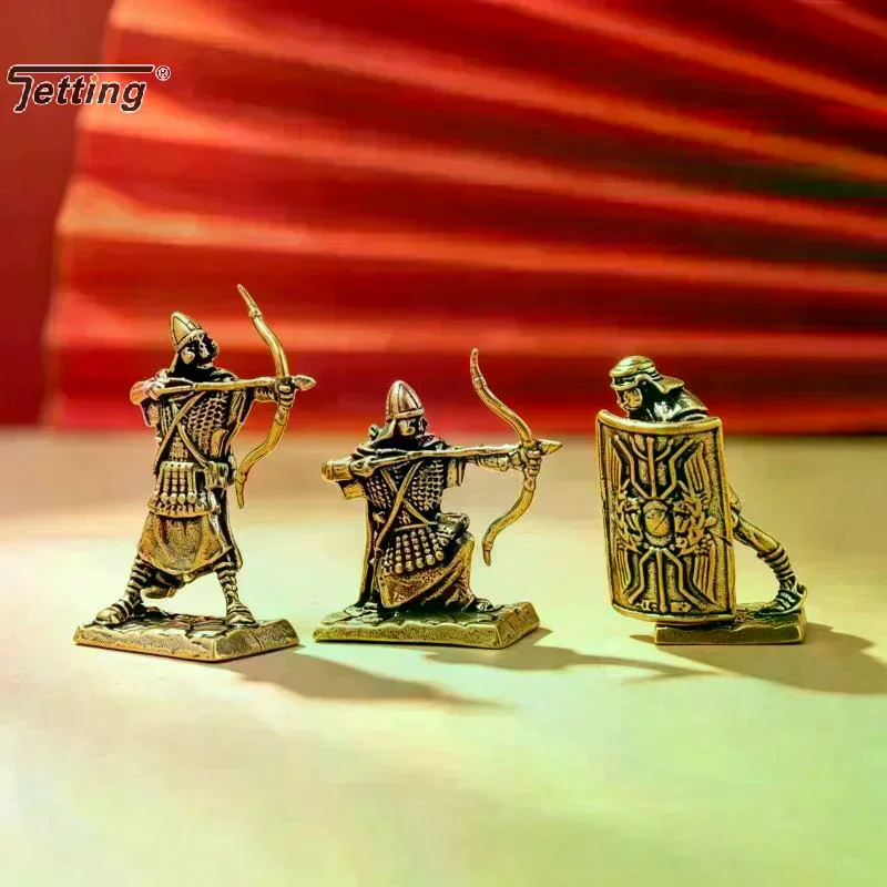 Military Sandbox Copper Ornaments Figure Roman Legionary Soldier Model Archer Medieval Military Toys