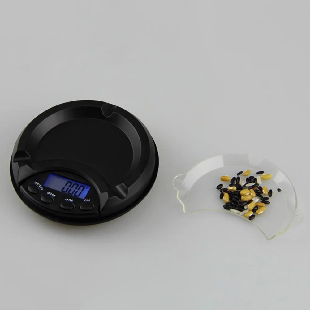 High Precision Digital Scale 200G 0 01g Ashtray Shape Mini Black LED Blue Backlight Multi Function Gram Ounce Carat Grain - Image 3
