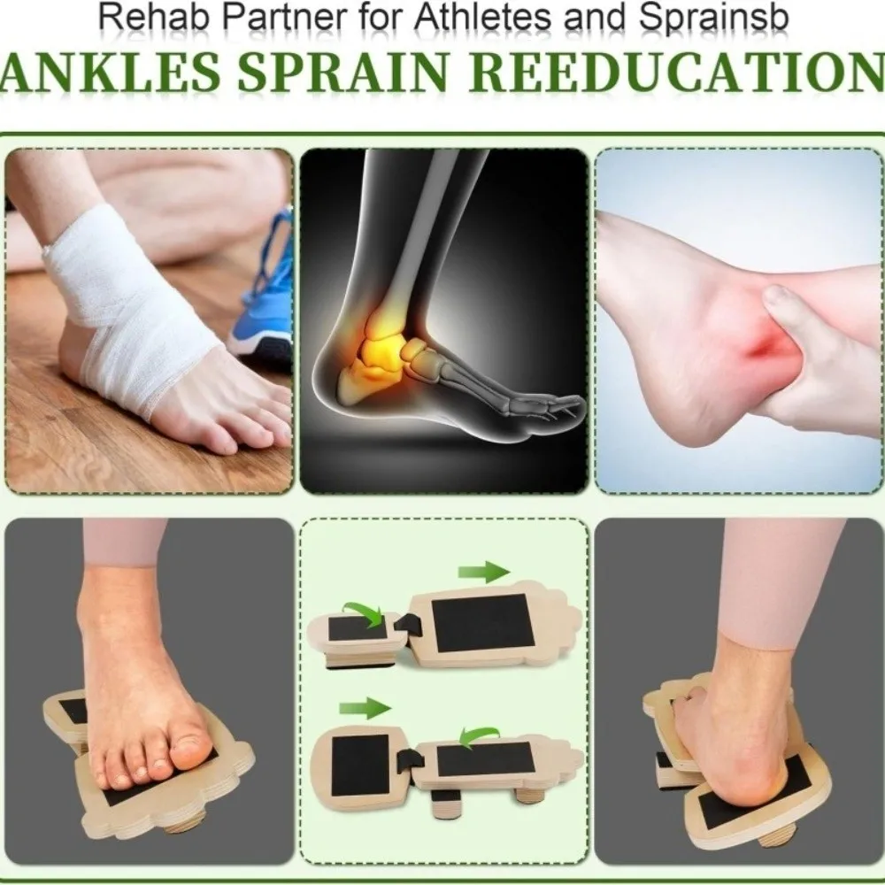 Rutschfestes Knöchel-Balance-Board aus Holz, einzelner Fuß, Fuß-Stärkungsgerät, Trainer, verstauchter Knöchel, physischer Knöchel-Stärker