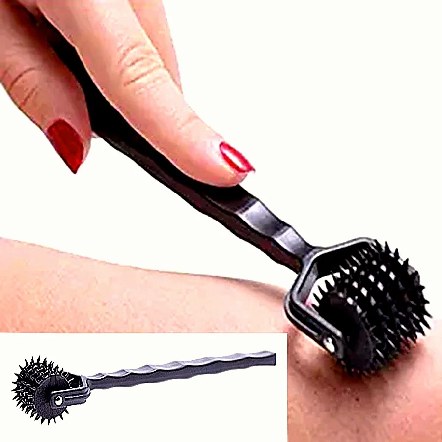 Stechen Sie 5-reihiges Wartenberg-Windrad mit Spikes, Pin-Stechen, Ensation, Bdsm-Fetisch-Werkzeug, Sexspielzeug für Paare, Massage für Männer