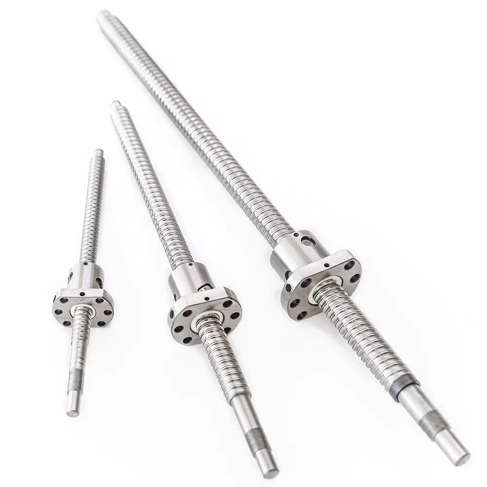 SFU1204/1605 Ball Screw Precision Linear Ball Screw Waist Nut Screw Kit Length 100-500mm Both Ends Machined