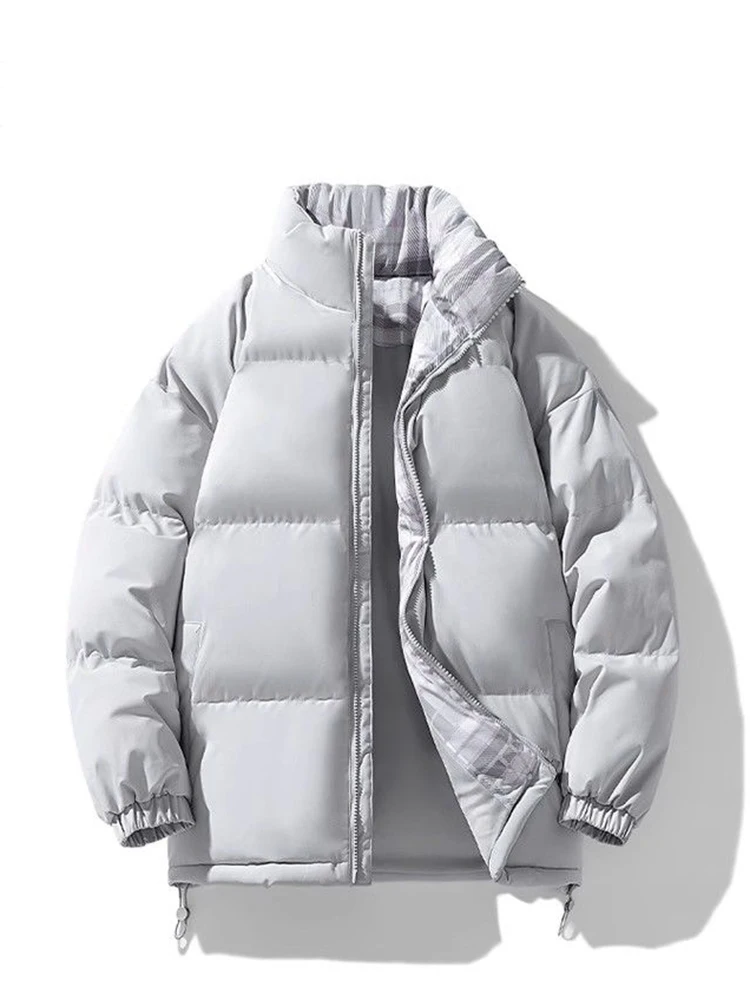 

Уличная одежда Y2K парки женские свободные винтажные зимние толстые теплые клетчатые лоскутные пышные пальто американская повседневная куртка с воротником-стойкой