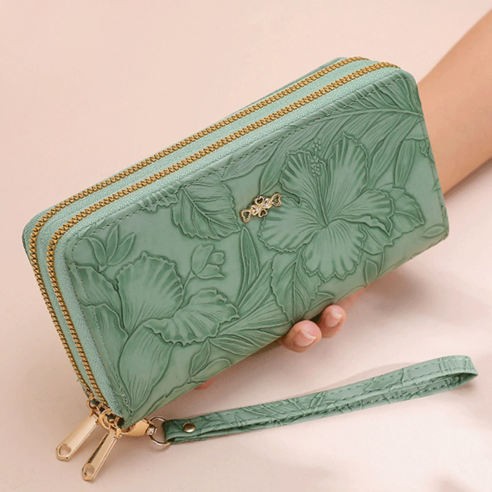 

Women's Solid Colour Long Wallet Niche Design Fashion Simple Large Capacity Bag Luxury Temperament Vintage Classic Wallet