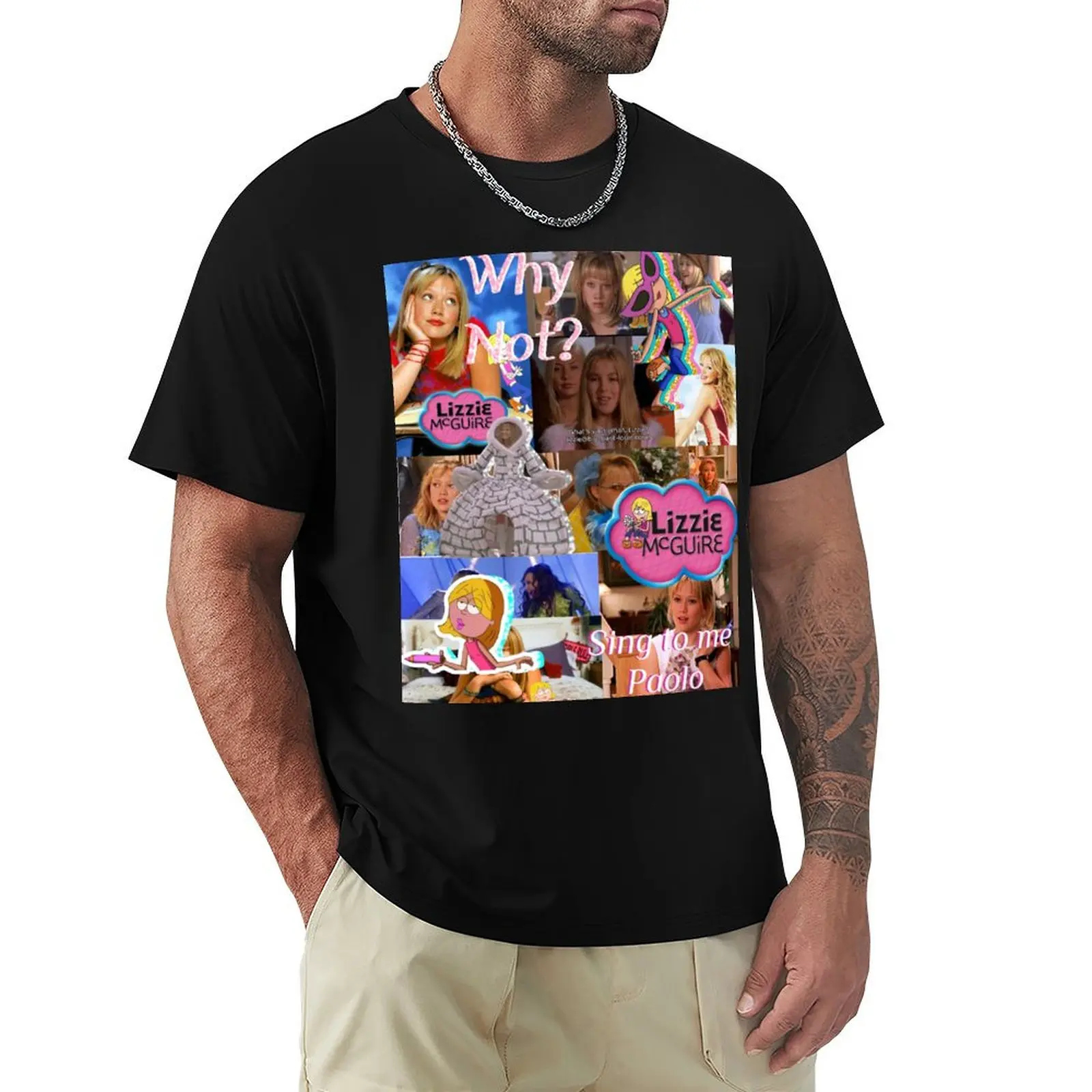 Lizzie McGuire Collage T-Shirt Casual Lightweight Short Sleeve Top
