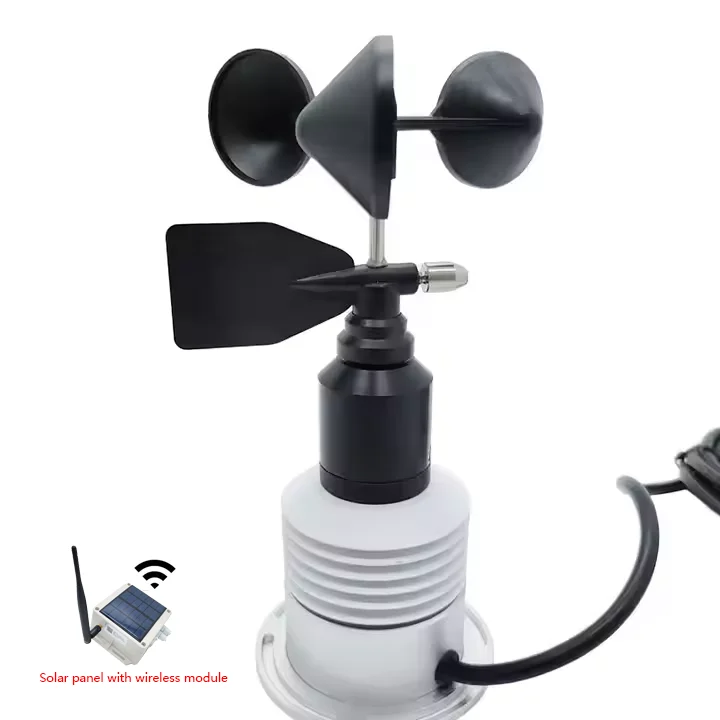 Small wind speed and direction anemometer Air temperature Humidity pressure Weather station with 5 outdoor weather sensors