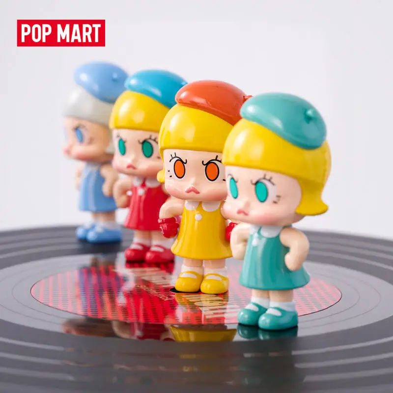 

POP MART Angry Molly Mini Figure Set - Long Play 9 Series Blind Box: Коллекционные фигурки, игрушки-сюрпризы, украшения для сумок, настольные куклы-модели