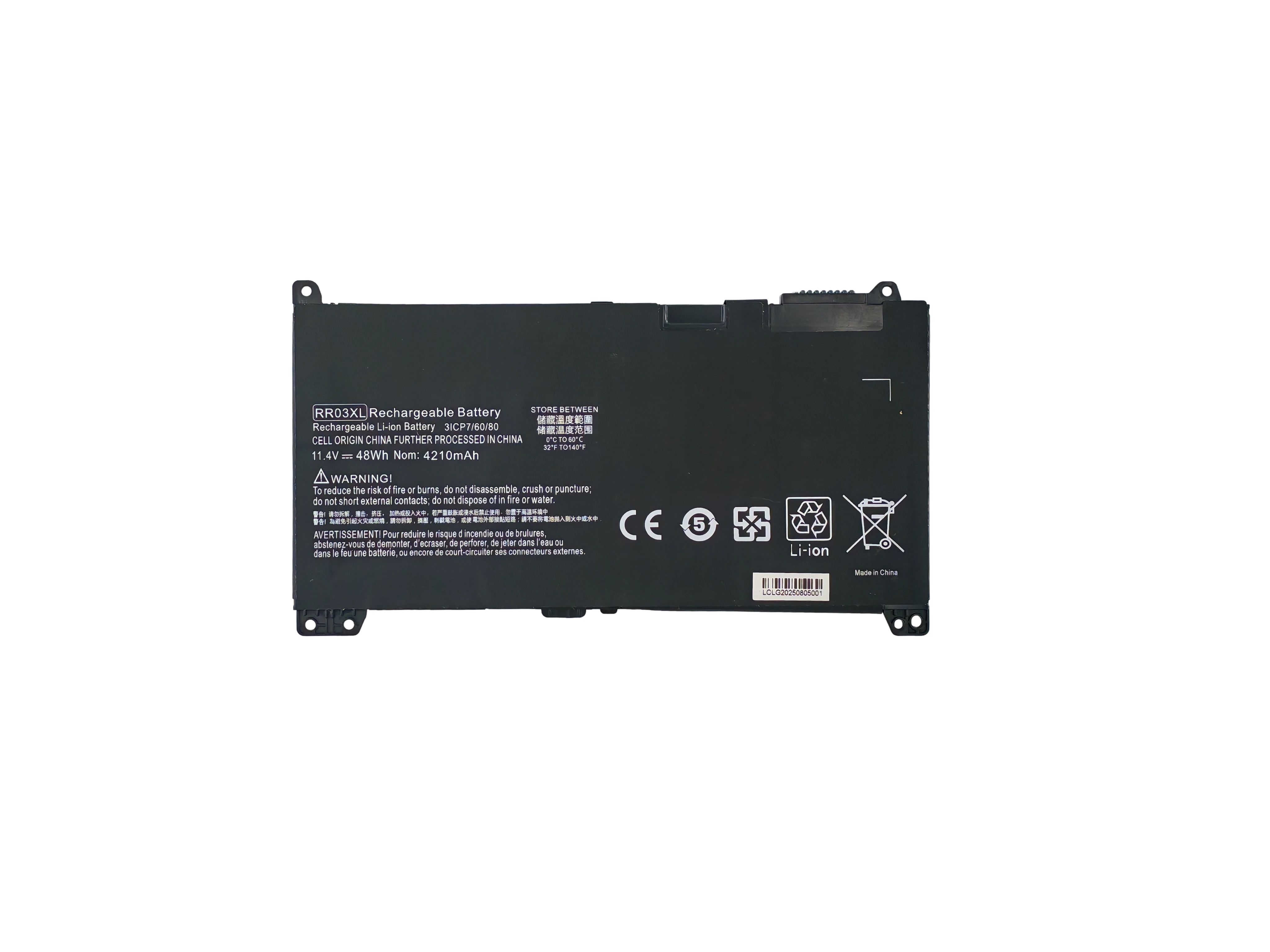 

rr03XL For HP ProBook 430 440 450 455 470 G4 G5 HSTNN-PB6W HSTNN-UB7C HSTNN-LB71 11.4V 48WH