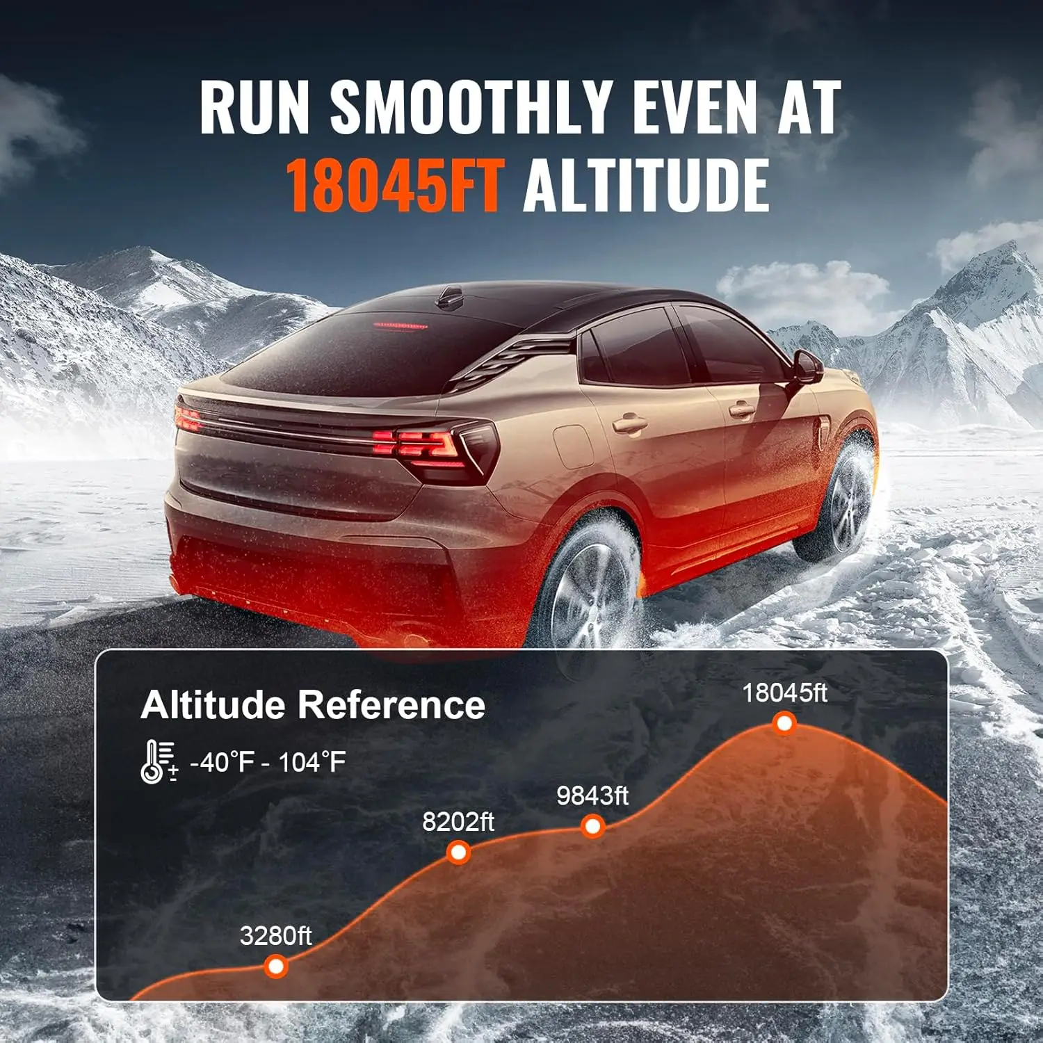 سخان ركن بقدرة 8 كيلو وات مع تطبيق بلوتوث وجهاز تحكم عن بعد، شاشة LCD، تعديل الارتفاع التلقائي حتى 18045 قدمًا، لتخييم مقطورة سيارات الدفع الرباعي