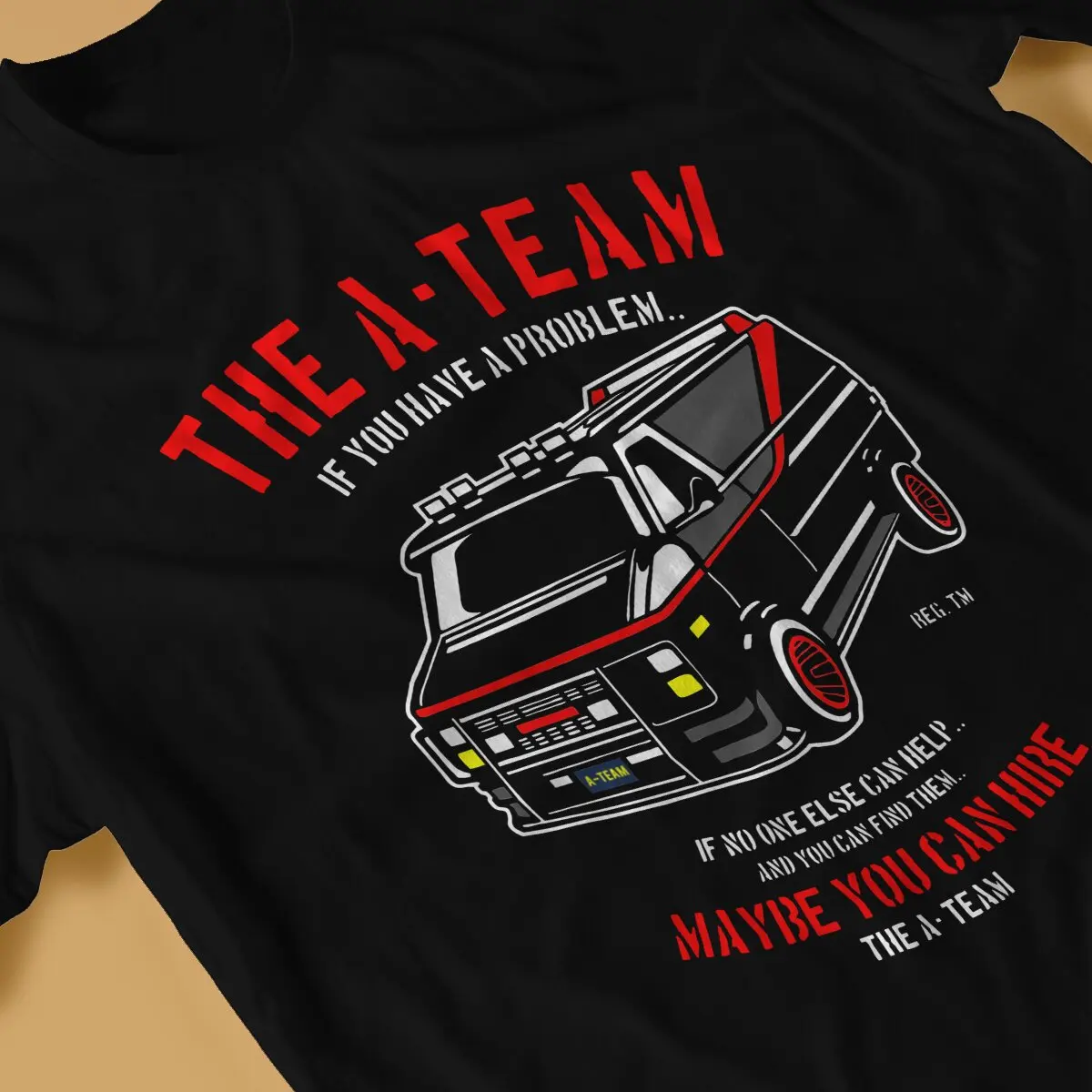 Mashup TV 80s Hanniba Men T Shirt The A-Team Crazy Tee Shirt Short Sleeve Round Collar T-Shirts Pure Cotton Printing Clothing