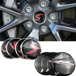 56mm Car Wheel Center Cover Hub Cap Badge Sticker for MINI Coopers John Cooper Works JCW R56 R50 R52 R53 R55 F55 F56 F54 R60 F60