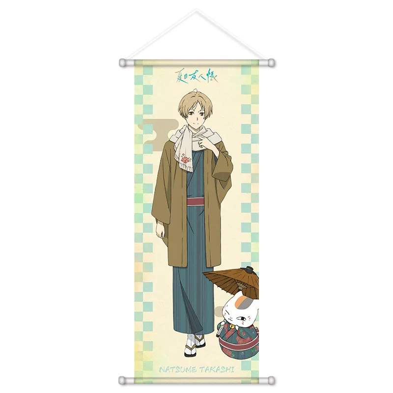 VIKAMA Vintage Kimono Male Anime Wall Hanging Tapestry Historical Character Art Cloth Poster for Bedroom Living Room Asian Decor