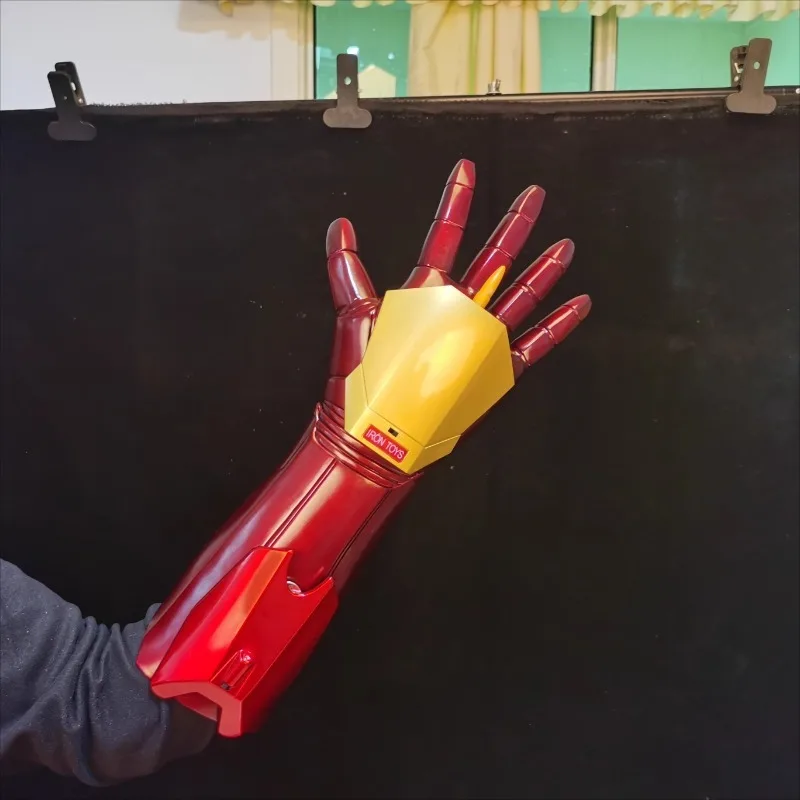 42cm 1/1 着用可能なアイアンマンLEDライトアームグローブ コスプレ小道具 フィギュア モデル玩具 コスチューム小道具 パーティー アニメ ステージショー 小道具