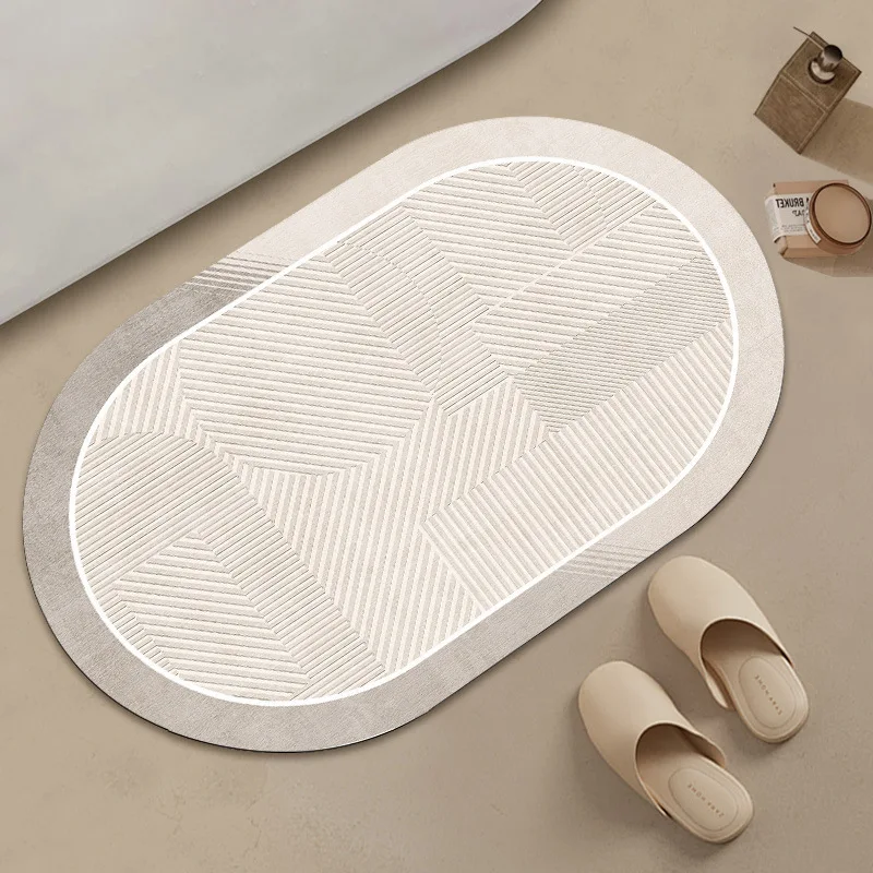 Japanese-Style Simple Dust-Proof Hydrophilic Pad Draining Carpet Bathroom Bathroom Non-Slip Floor Mat Toilet Quick-Drying Foot M