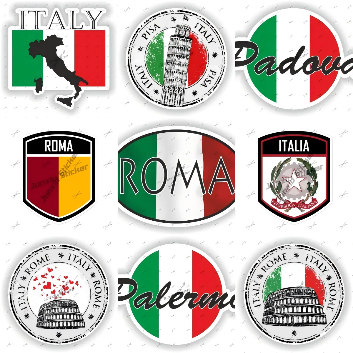 

Italy Coat Of Arms The Roman Colosseum Puglia Emblem Sticker Accessories Italia Sardinia Pompeii Pisa Round Flag Outdoor Decor