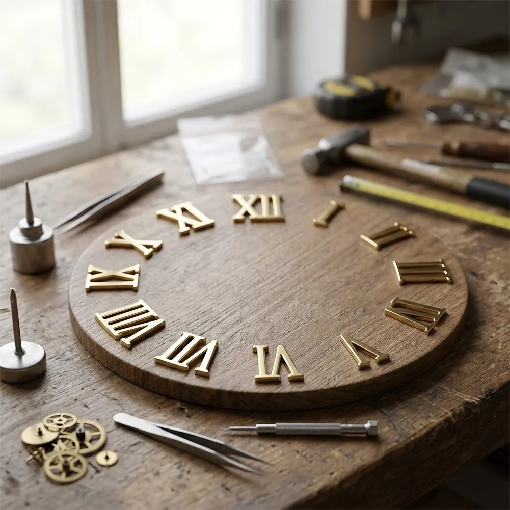 Upgrade 1.5‑cm Compact Clock Face Number Plate, Precision‑Cut Numeral Marker, Hardware Component For Hand‑Built DIY