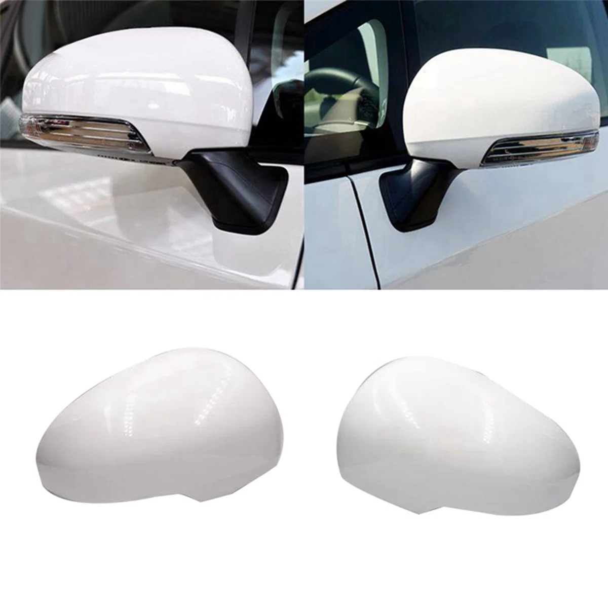 2X Car Door Mirror Side Rear View Mirror Cover Shell Mirror Cap for Toyota Mark X Prius 09-12 Prius Plus 2011-2020 Left