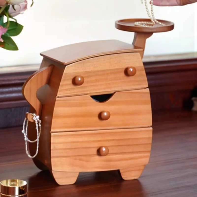 

Solid Wood Jewelry Organizer Box Large Jewellery Storage Case Aesthetic Jewellery Cases Women's Necklace Bracelet Ring Boxes