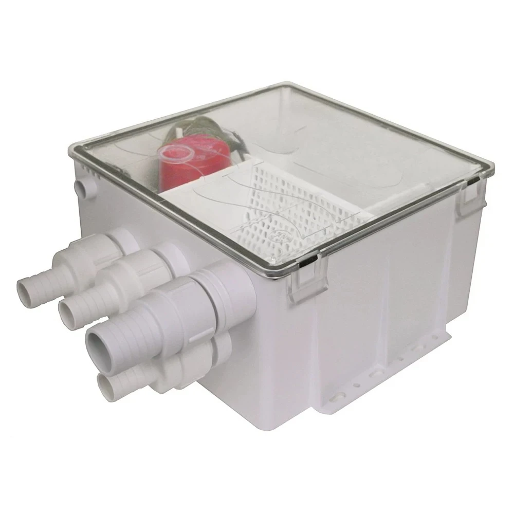 Marine accessories 12V/24V bathroom shower pump/grey water box Old model 98A New model 98B.