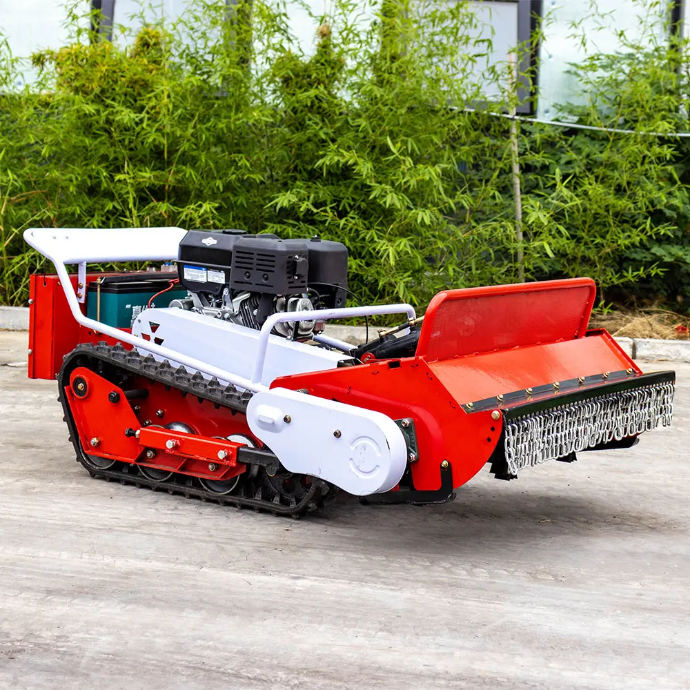 

Hightop HT-80S Mini Crawler Powerful Gasoline_Power-Power Engine Lawn Mower Home Garden Use Remote Control Lawn Mower On Sale