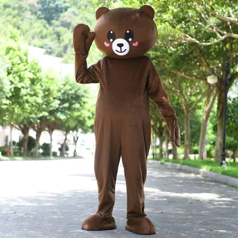 

Brown Bear Walking Cartoon Doll Set Pikachu Kumamoto Doll Set Doll Clothing