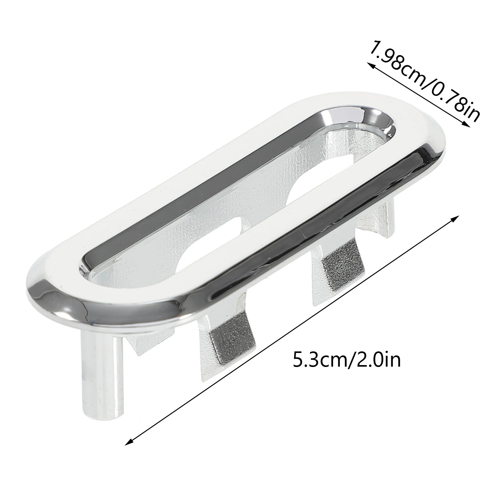 10Pcs Oval Sink Overflow Covers Plastic Basin Overflow Rings Easy Install Trim Drain Cover Replacement Accessories