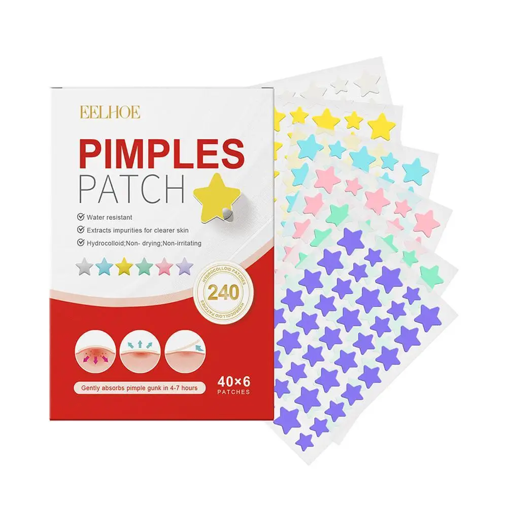 240pcs Salicylic Acid Acne Patch Acne Removal Pimple Treatment Facial Redness Repair For Zits Blemishes Skin Care