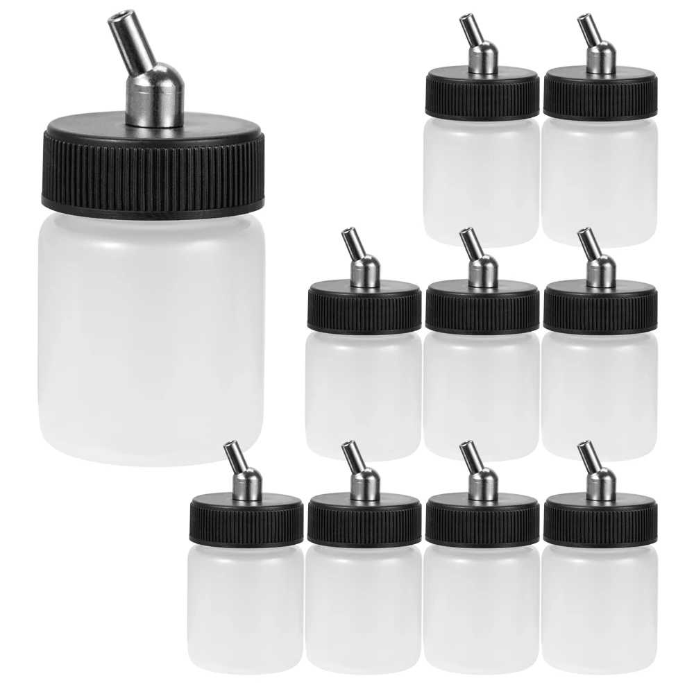 

OPHIR 10pcs 22cc Plastic Bottle Professional Paint Cup for Dual Action Airbrush Gun Airbrush Cake Art Paint Accessory _AC020-10x