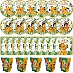 Simba o rei leão tema aniversário festa decorações kit, guardanapos de papel, placas, copos, balões, fundo da bandeira, suprimentos