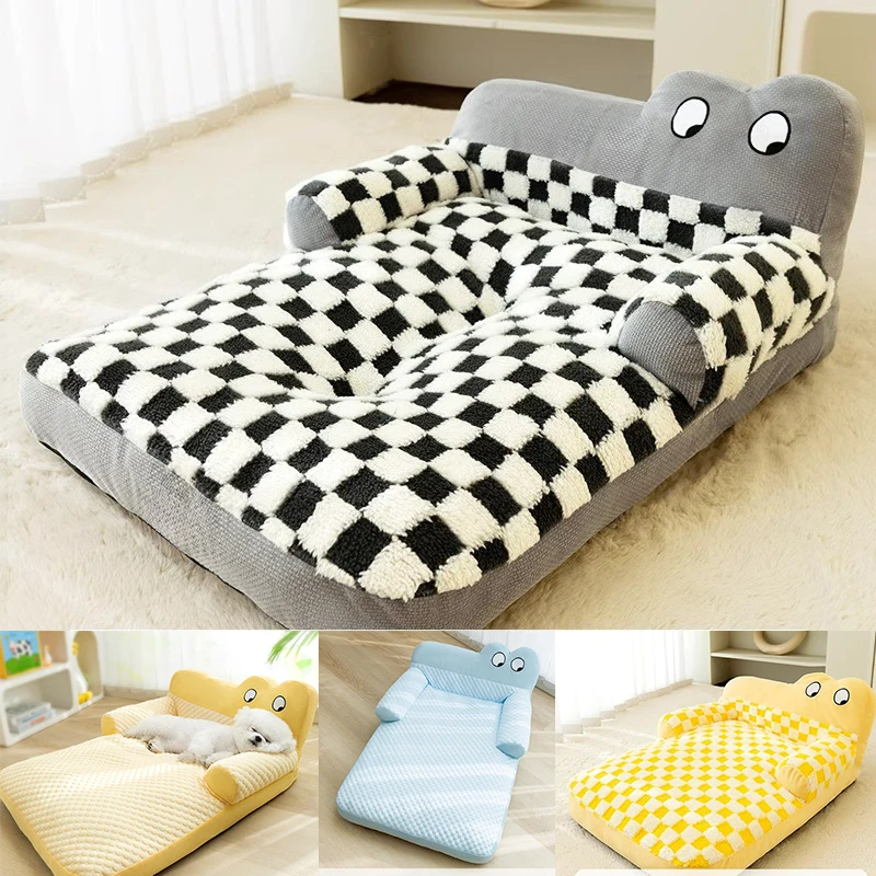 

Warm Dog Sofa Bed Winter Pet Dog Cat Bed Sleeping House Kennel Mat Cat Puppy Mattress Pet House Cushion For Small Large Dogs