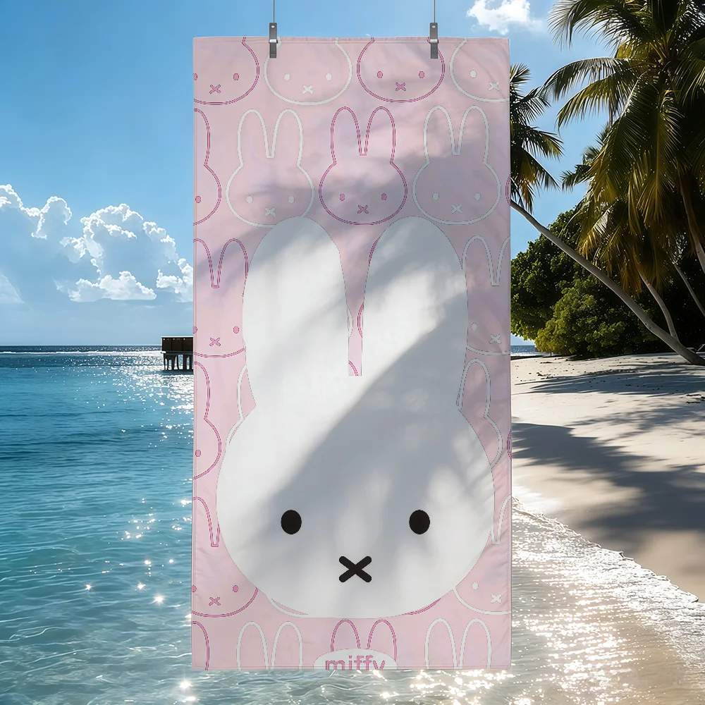 Cartoon cute M-Miffy Towel Drying Bath Towel Applicable To Light Swimming Camping Yoga Beach Out