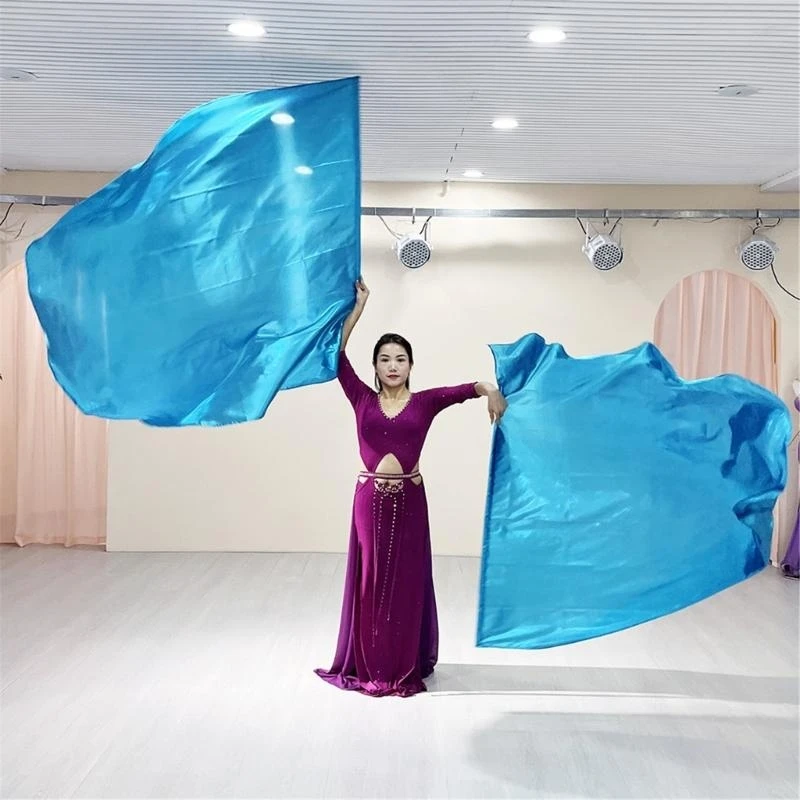 652D 2Pcs Praise Dance Worship Flags Praise Church Flags with Scalable Rod Semicircle Worship   Wing Flags for Adults