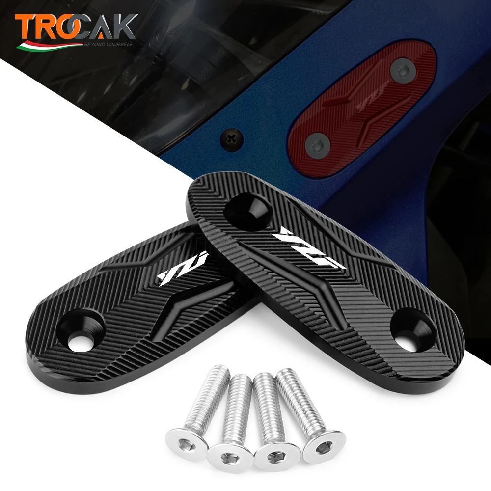 Moto In Alluminio Specchio Retrovisore Foro Tappo di Copertura Specchio Eliminatori Per YAMAHA YZF