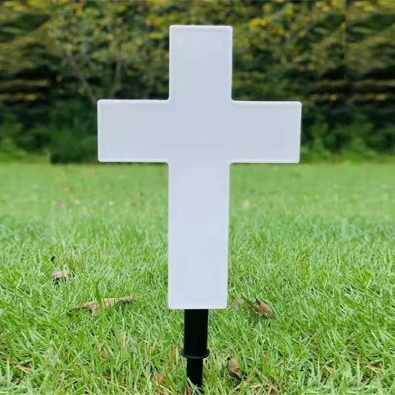 1PCS Outdoor Garden Solar Powered Cross LED Lamp For Garden Lawn Landscape Lamp Holiday Light For Garden Decoration