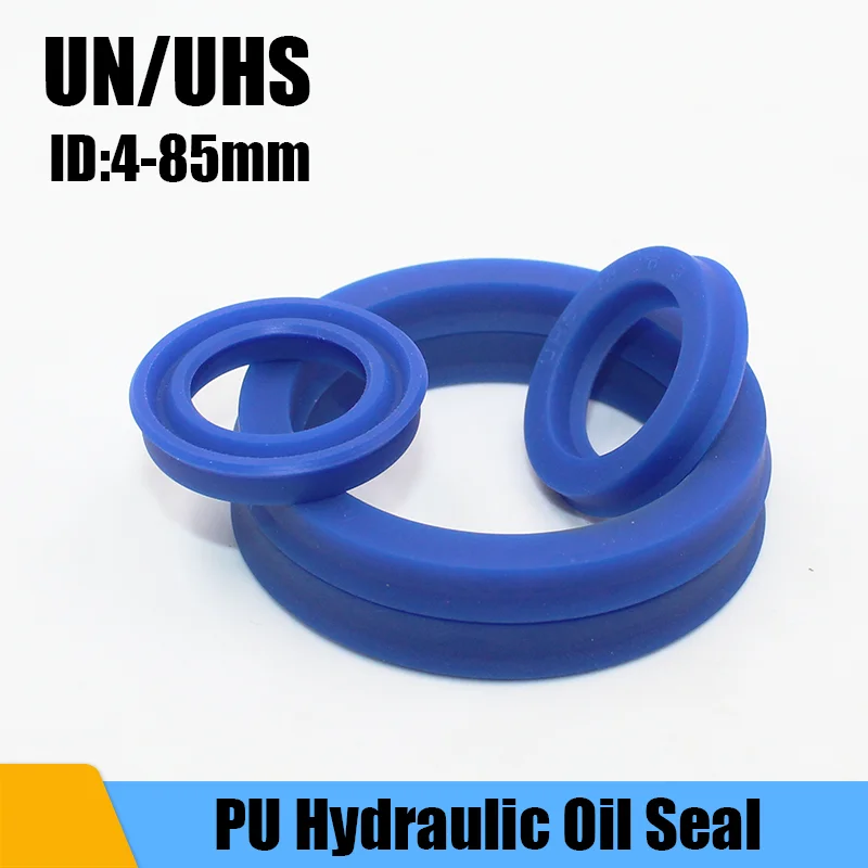 5Pcs UN/UHS/UNS Polyurethane Oil Seal Hydraulic Sealing Ring U Type Y Type Cylinder Hydraulic Rod Shaft Piston Seal Rubber Ring