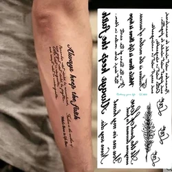 Waterproof Temporary Tattoo Sticker English Alphabet Personality 3D Body Art Flash Tatoo Fake Tattoos Girl Men Semi Permanent