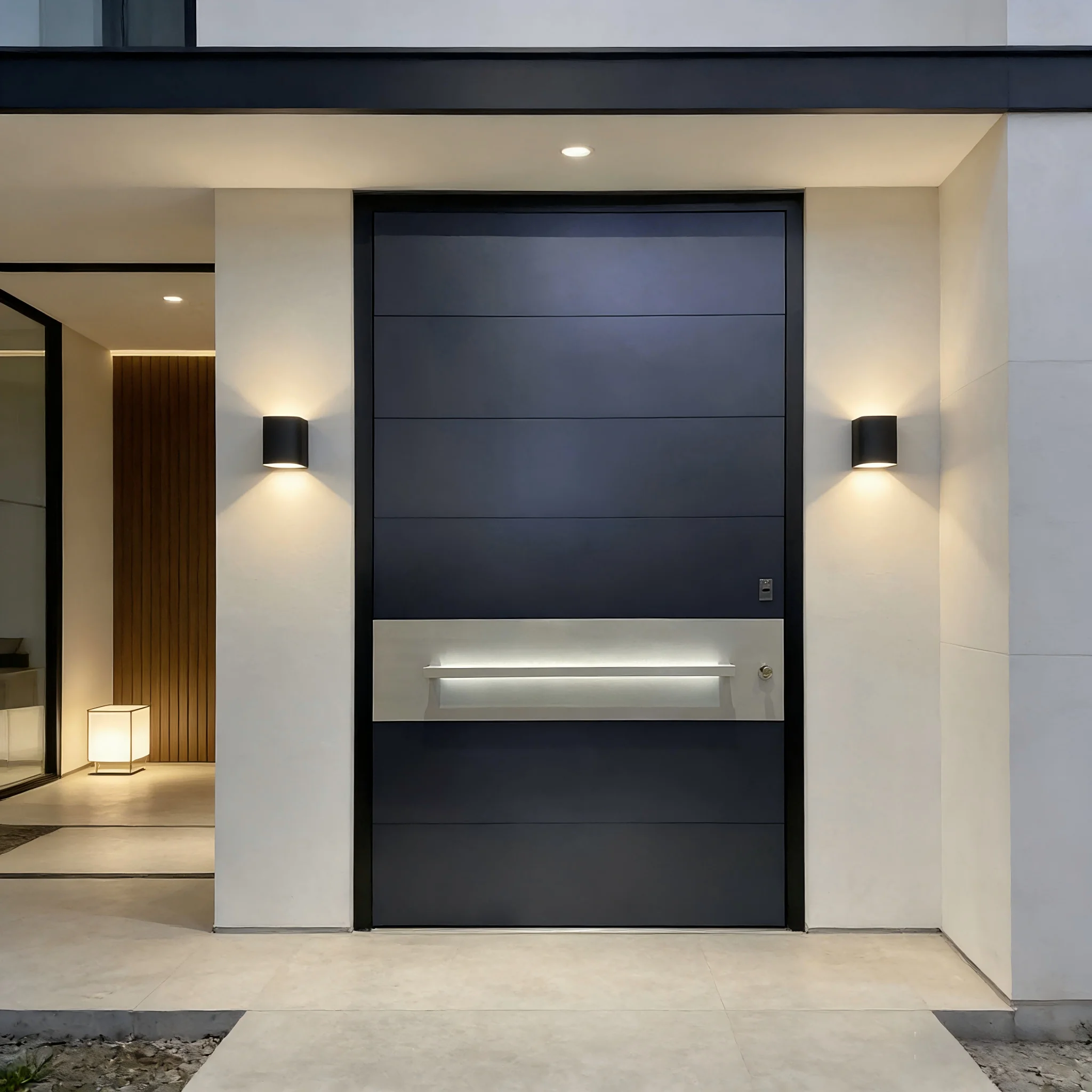 Heavy Solid Wood Pivot Door Exterior with Multi-Point Lock Custom Stained Full Hardware Kit Included
