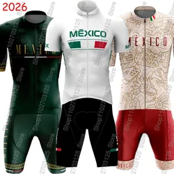 Mexico Cycling Jersey 2026 National Team Set Summer Mexican Green Clothing Road Bike Shirts Suit Bicycle Bib Shorts MTB Ropa