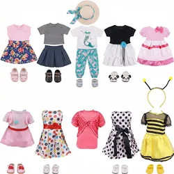 Doll Clothes Denim Dress 18Inch American Doll Girls Accessories Baby Doll Clothes For 43Cm Our Generation Accessories,Kids Toy