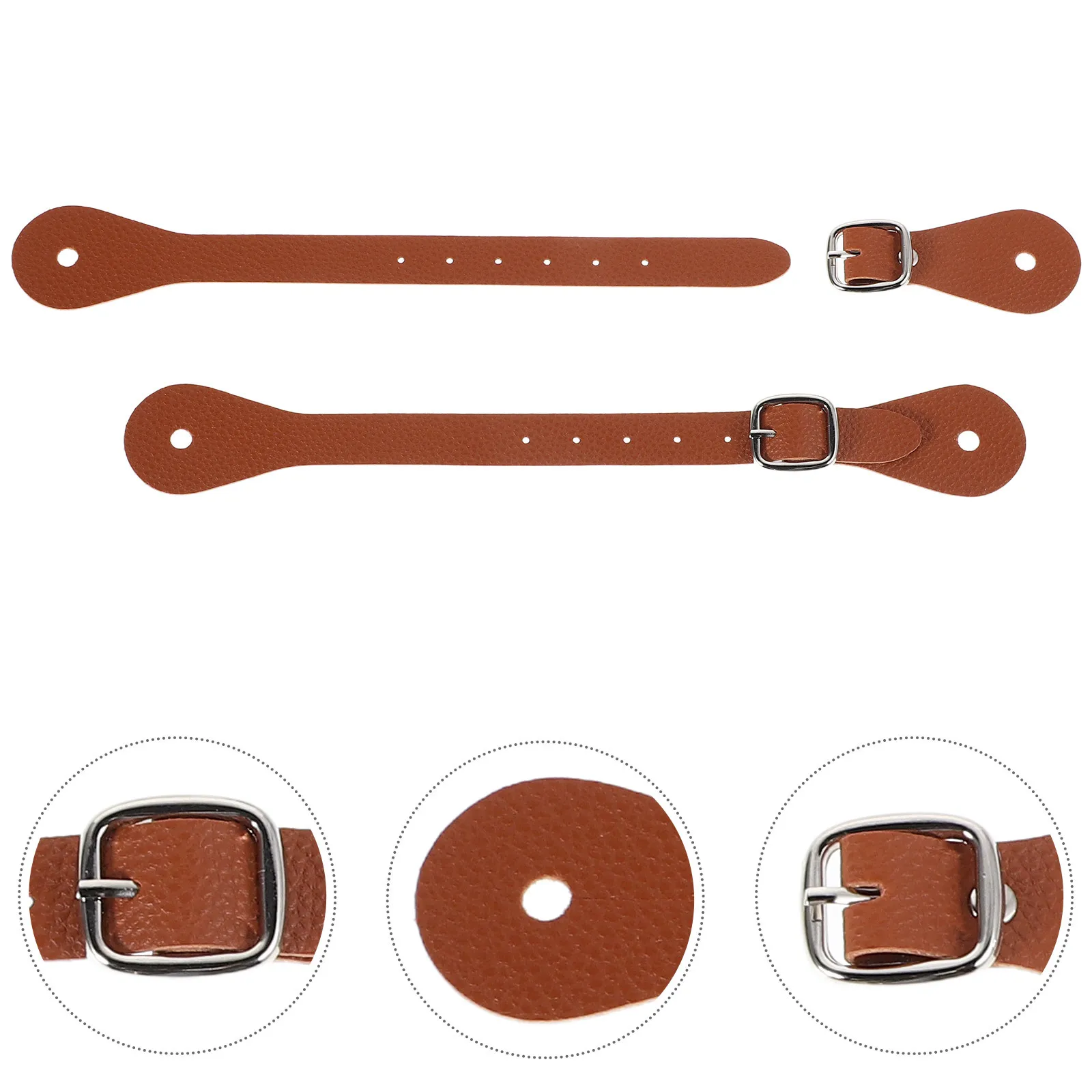 

2pcs Adjustable Equestrian Spur Straps Pu Horse Riding Accessories Comfortable Lightweight Gear Horse