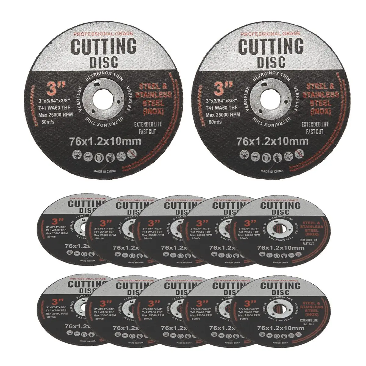 Best of 2026 12Pack Cutting Discs, Cutting Disc 76 mm, Cutting Disc 76 mm Wood and Metal, Serrated Disc 76 mm