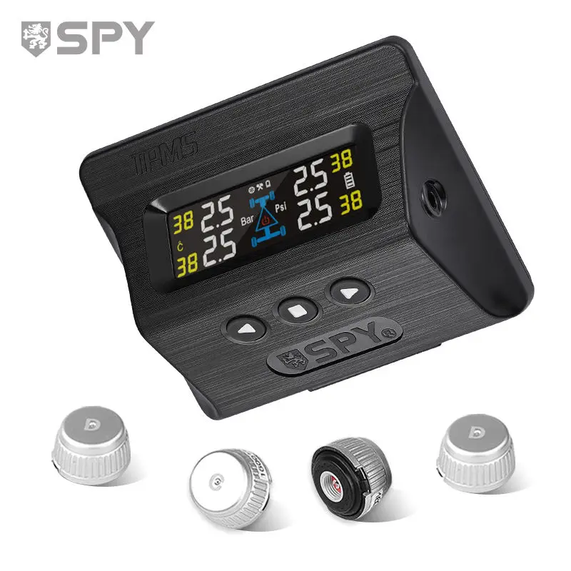 SPY Japanese Series Wireless External TPMS Car Sensors with Color Screen Tire Pressure Monitoring System