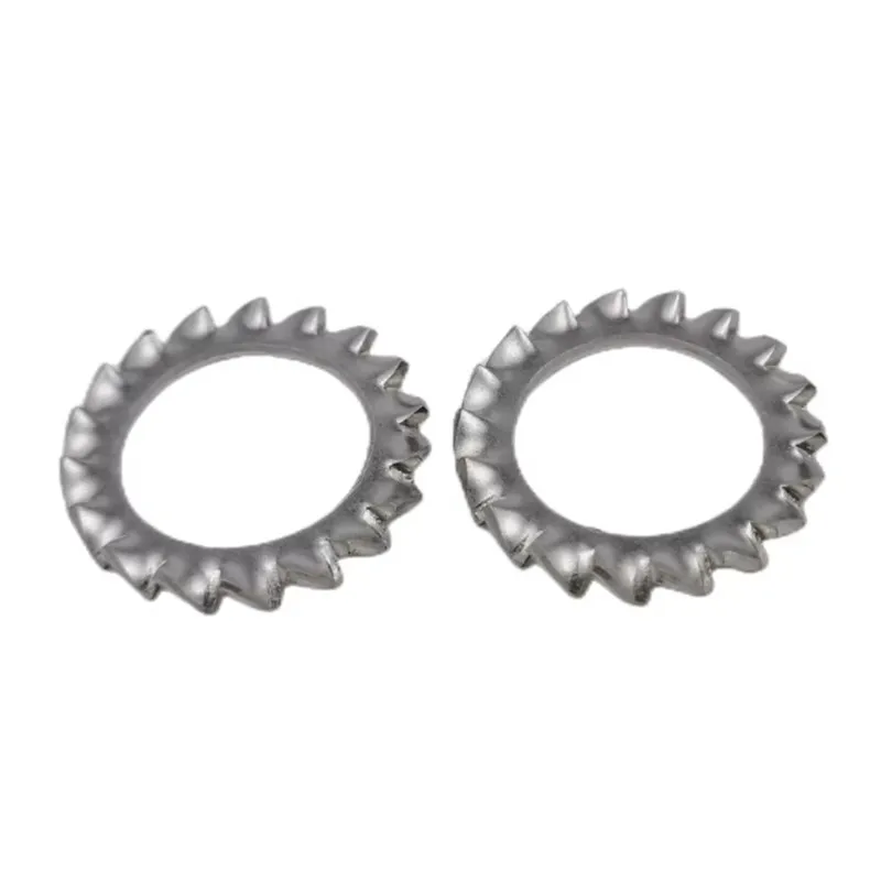 20/50/100Pc DIN6798A/J M2.5 M3 M4 M5 M6 M8 M10 304 Stainless Steel Washers External Toothed Gasket Washer Serrated Lock Washer