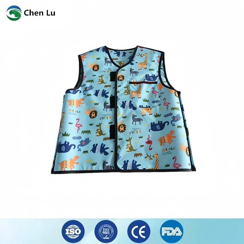Echte x-ray gamma ray schützende 0,5 mmpb kinder kurze blei weste radiologie abteilung radiologischen schutz kind blei weste