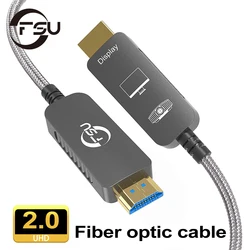 Kabel światłowodowy FSU kompatybilny z HDMI 2.0 4K 60Hz obsługa łuku 3D HDR 18gbps kompatybilny z z męskiego na męskie HDMI dla projektor telewizyjny HD